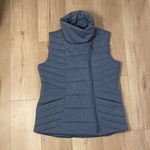 Blue Gray Quilted Puffer Vest
